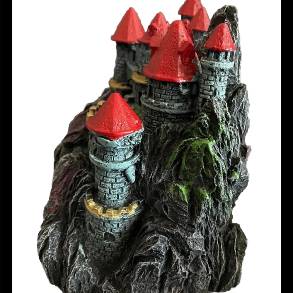 - Aqua Rustic Castle Aquarium Ornament Castle Fish 7 in L x 5 1/2 in W x 6 In H